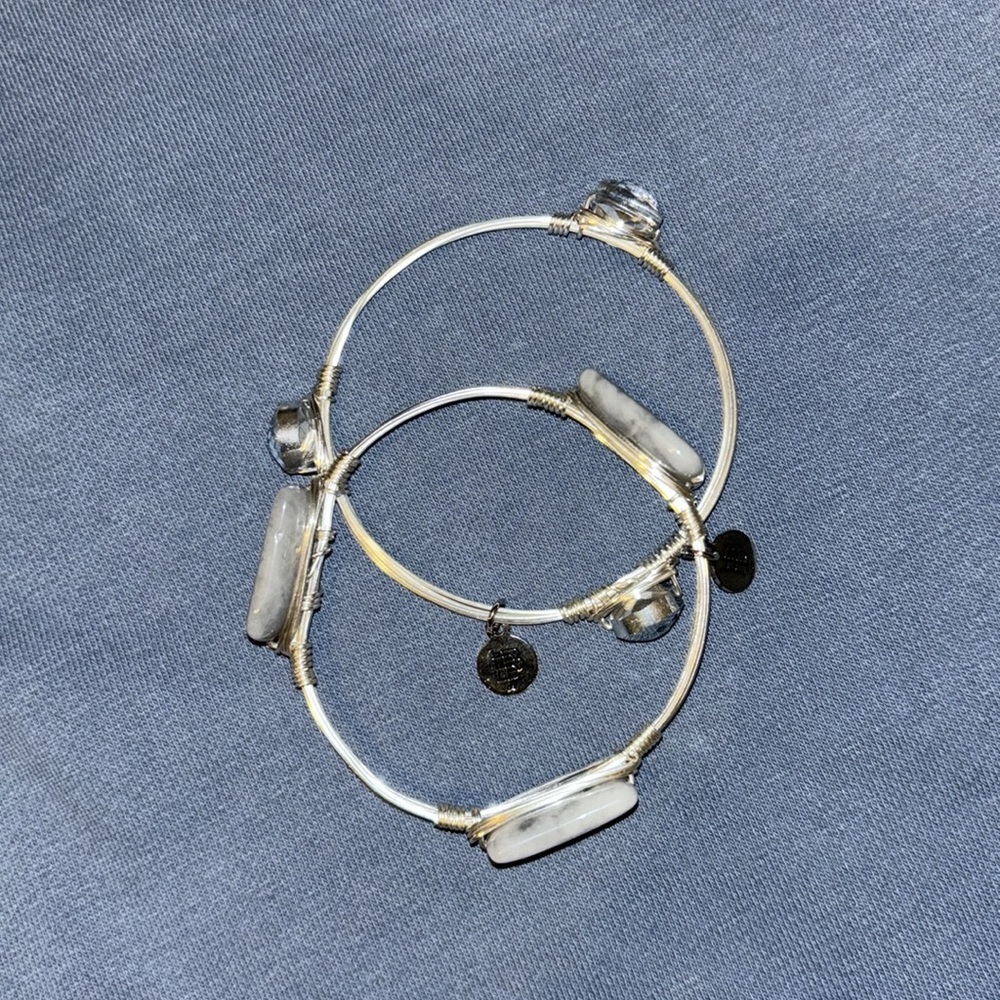 Never Worn Bourbon & Boweties Silver Bangle Brace… - image 5